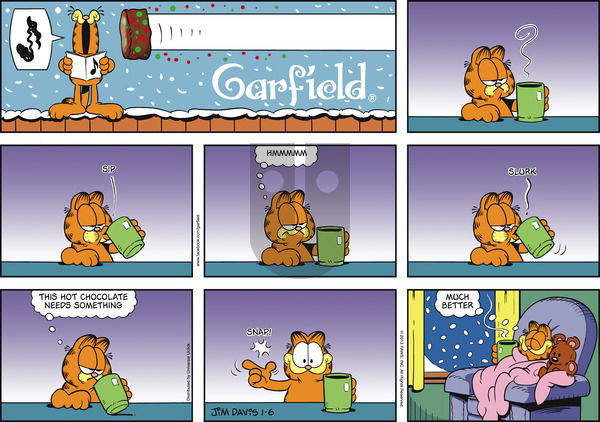 Garfield on Sunday January 6, 2013 Comic Strip