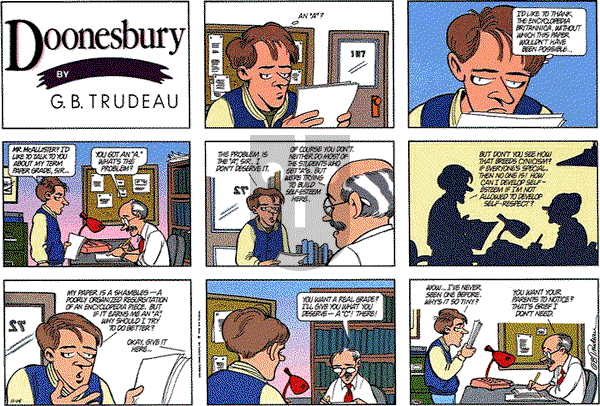 Doonesbury on Sunday November 14, 1993 Comic Strip