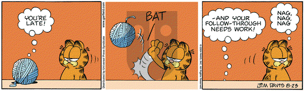 Garfield on Monday August 23, 2004 Comic Strip