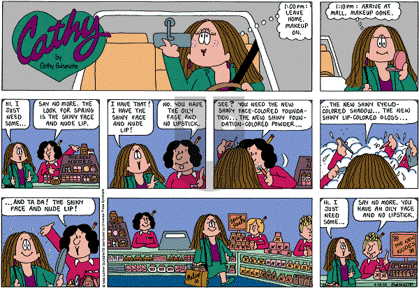 Cathy Classics - Sunday April 28, 2013 Comic Strip