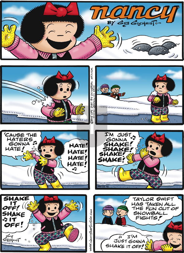 Nancy on Sunday January 25, 2015 Comic Strip