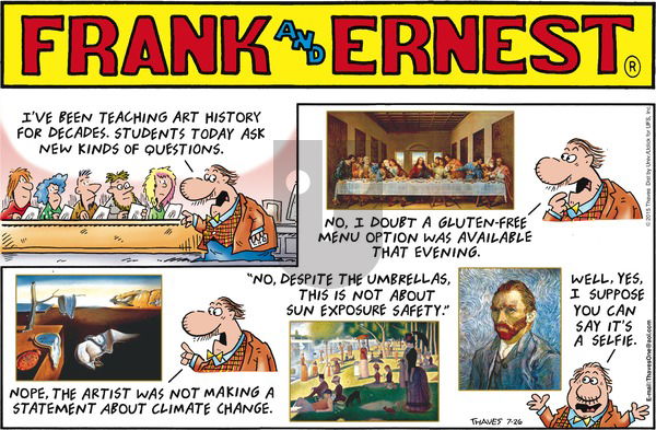 Frank and Ernest on Sunday July 26, 2015 Comic Strip