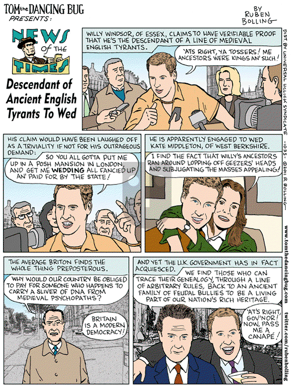 Tom the Dancing Bug on Thursday April 28, 2011 Comic Strip