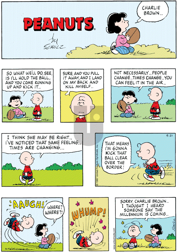 Peanuts - Sunday September 21, 1997 Comic Strip