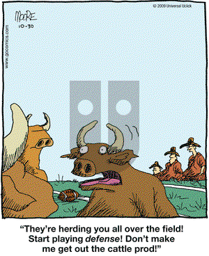 In the Bleachers on Friday October 30, 2009 Comic Strip
