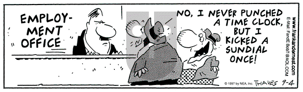 Frank and Ernest on Thursday September 4, 1997 Comic Strip