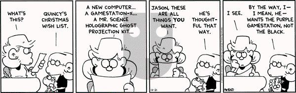 FoxTrot on Saturday December 21, 2002 Comic Strip