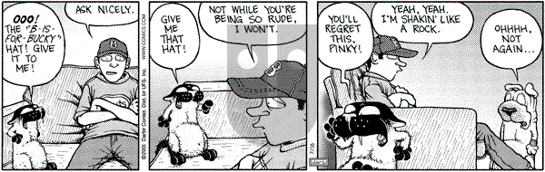 Get Fuzzy on Monday July 16, 2001 Comic Strip