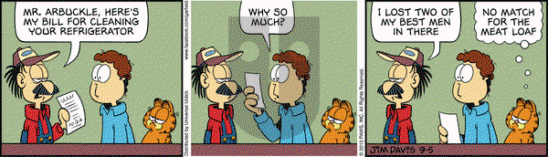 Garfield on Thursday September 5, 2013 Comic Strip