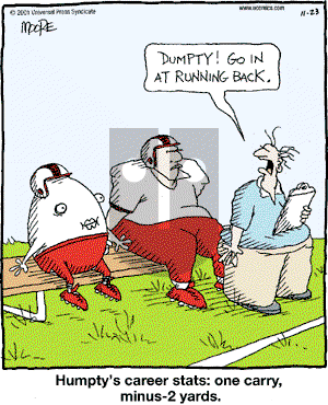 In the Bleachers - Friday November 23, 2001 Comic Strip