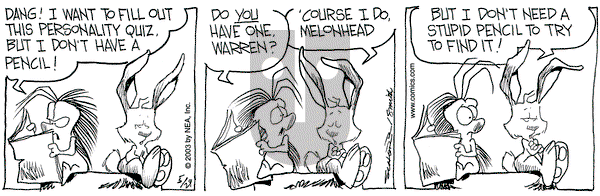 The Grizzwells on Thursday May 29, 2003 Comic Strip