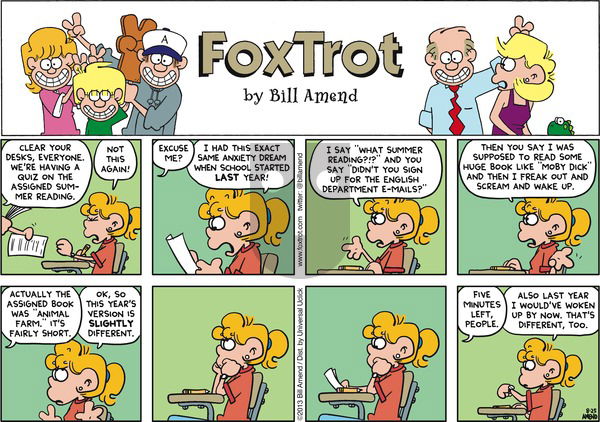 FoxTrot - Sunday August 25, 2013 Comic Strip