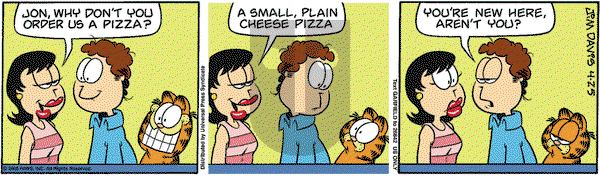 Garfield - Friday April 25, 2008 Comic Strip