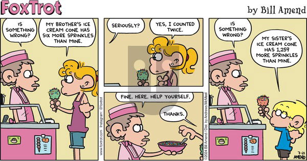 FoxTrot - Sunday July 21, 2024 Comic Strip