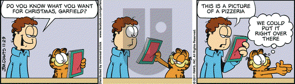 Garfield on Tuesday November 29, 2011 Comic Strip