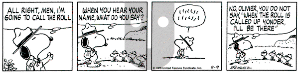 Peanuts on Thursday August 9, 1979 Comic Strip