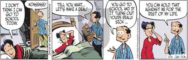 Baldo on Wednesday March 13, 2013 Comic Strip