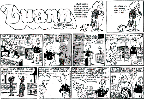 Luann on Sunday October 13, 1991 Comic Strip
