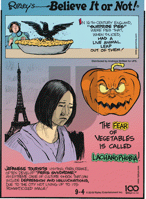 Ripley's Believe It or Not on Wednesday September 4, 2019 Comic Strip