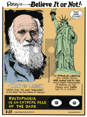 Ripley's Believe It or Not on Tuesday August 25, 2020 Comic Strip