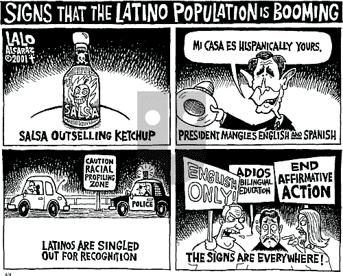 Lalo Alcaraz on Tuesday April 3, 2001 Comic Strip