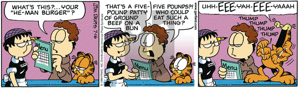 Garfield - Friday July 16, 1999 Comic Strip