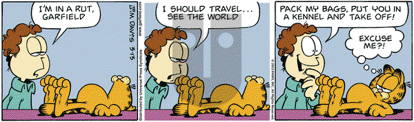 Garfield on Thursday March 13, 2003 Comic Strip