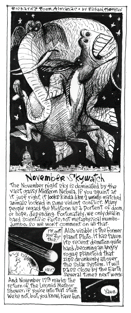 Richard's Poor Almanac on Saturday November 7, 2015 Comic Strip