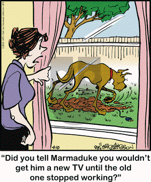Marmaduke on Friday April 10, 2015 Comic Strip