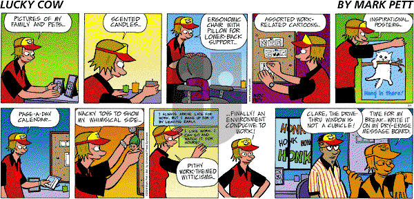 Lucky Cow on Sunday February 1, 2004 Comic Strip