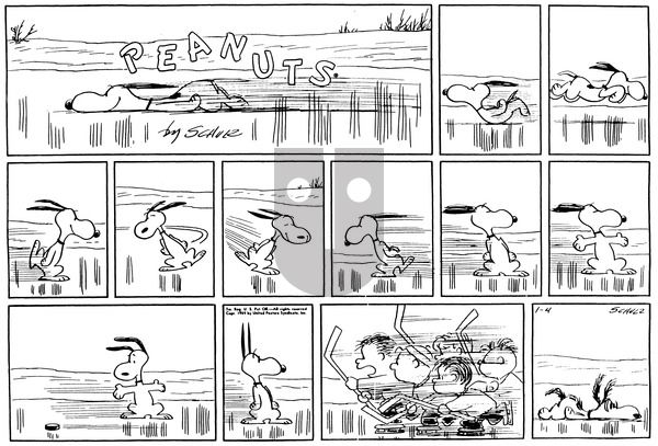 Peanuts on Sunday January 4, 1959 Comic Strip