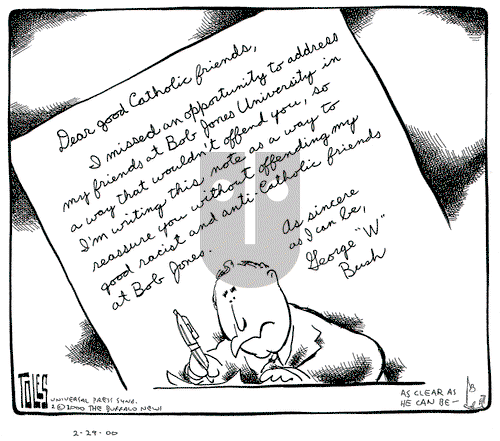 Tom Toles on Tuesday February 29, 2000 Comic Strip