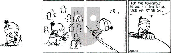 Calvin and Hobbes - Wednesday January 13, 1993 Comic Strip