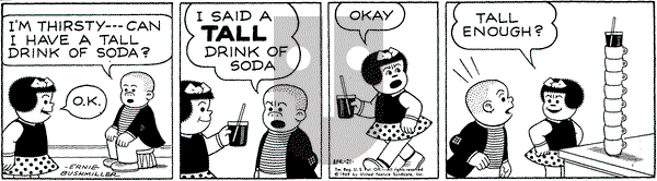 Nancy on Wednesday October 26, 1977 Comic Strip