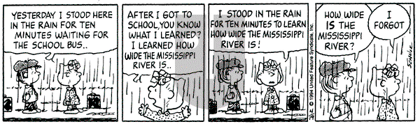 Peanuts on Tuesday April 19, 1994 Comic Strip