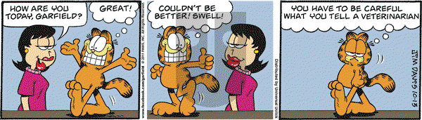 Garfield on Thursday October 13, 2011 Comic Strip