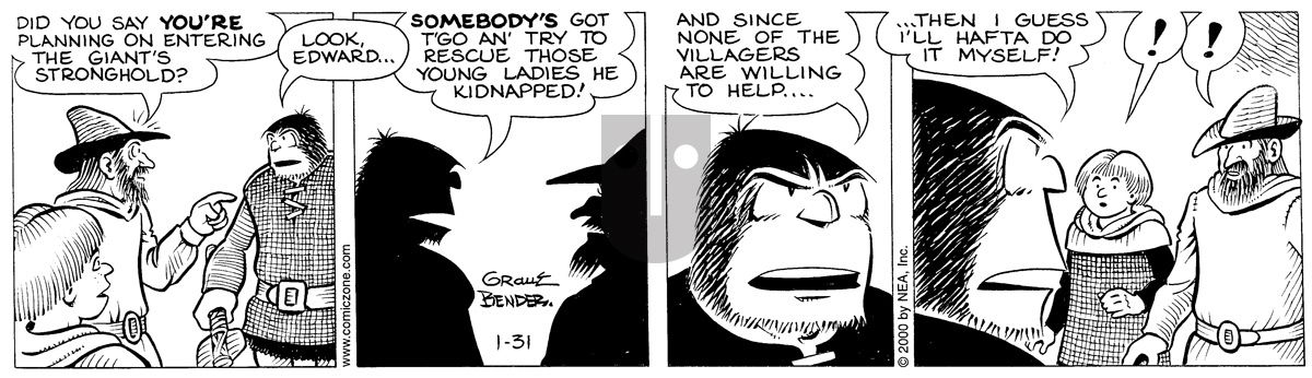 Alley Oop - Monday January 31, 2000 Comic Strip
