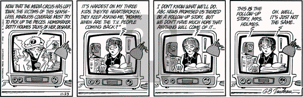 Doonesbury on Friday November 23, 1979 Comic Strip