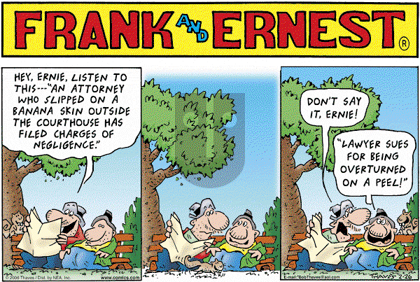 Frank and Ernest on Sunday February 26, 2006 Comic Strip