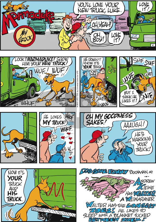 Marmaduke on Sunday April 7, 2013 Comic Strip