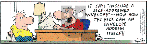 Frank and Ernest - Saturday April 14, 2007 Comic Strip