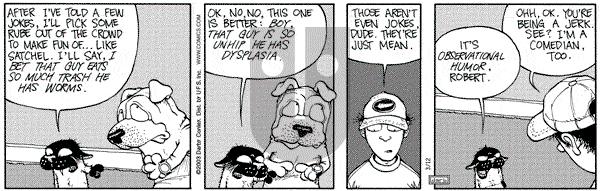 Get Fuzzy on Wednesday March 12, 2003 Comic Strip