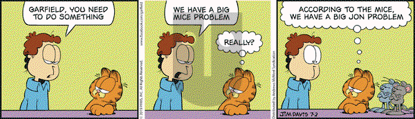 Garfield on Tuesday July 2, 2019 Comic Strip
