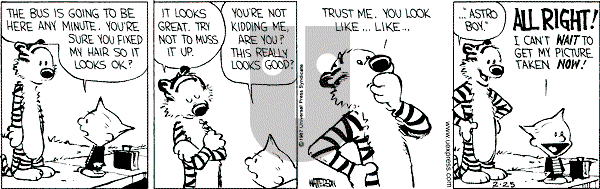 Calvin and Hobbes - Wednesday February 25, 1987 Comic Strip