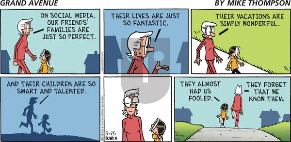 Grand Avenue on Sunday March 25, 2018 Comic Strip