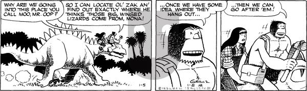 Alley Oop on Monday January 5, 1976 Comic Strip