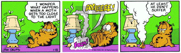 Garfield on Wednesday January 18, 1984 Comic Strip