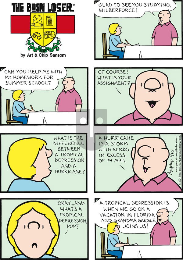 The Born Loser on Sunday June 30, 2024 Comic Strip