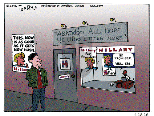 Ted Rall on Monday April 18, 2016 Comic Strip