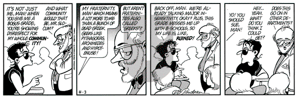 Doonesbury - Thursday April 3, 1997 Comic Strip